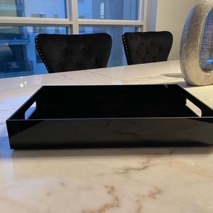 Black plastic/acrylic accent tray